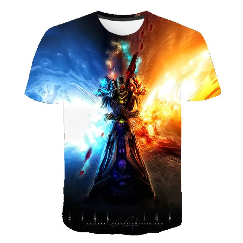 New Game World Of Warcraft 3D Printed T-shirt Men Women Fashion Streetwear O-Neck T Shirt Harajuku Oversized Tees Tops