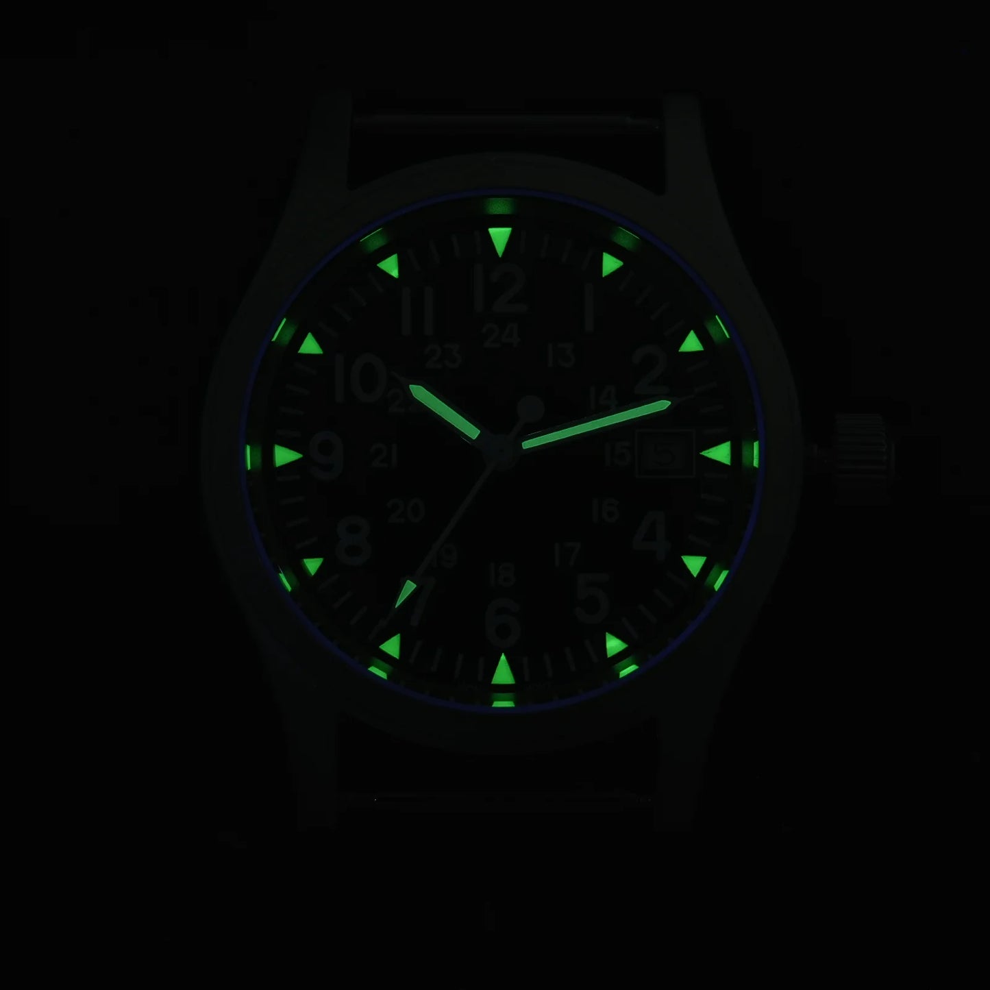 Militado ML05 Ronda 515 Movement Field Watches Domed Sapphire Crystal With High Clear AR Coating Wristwatch 38mm Vintage Watches