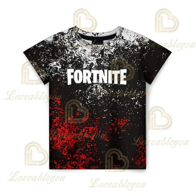 Battle Royale T-shirt Fortnite T Shirt Victory Cartoon Tops Teen Clothes Kids Hero Game Fortress Night 3D Boys Girls Tshirt