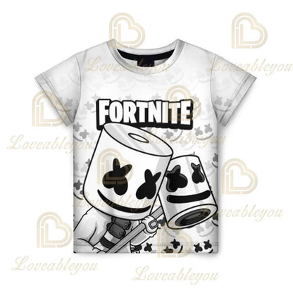 Battle Royale T-shirt Fortnite T Shirt Victory Cartoon Tops Teen Clothes Kids Hero Game Fortress Night 3D Boys Girls Tshirt