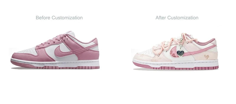Prilagođene tenisice Nike Dunk Low Honey Rose ručno oslikane s motivom srca, modne, svestrano amortizirane, otporne na habanje, ženske cipele