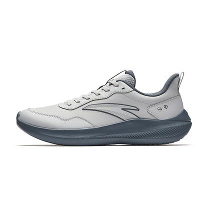 ANTA QINGKONG Men's winter shock-absorbing leather running shoes, wear-resistant running, lightweight commuting sports shoes