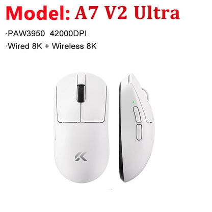 MCHOSE A7 V2 Ultra / Pro Lightweight Wireless Gaming Mouse Dual 8000Hz PAW3950 TI 42000DPI Mice For PC E-sports Gamer