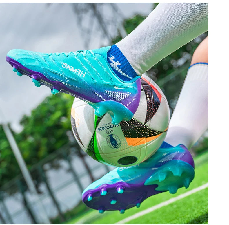 Double Star Adult Youth AG Soccer Cleats Non Slip Durable Artificial Natural Grass Football Shoes for Training Match Men Women