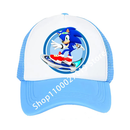 Kawaii Multiple Colors Baseball Caps for Adult Cartoon Sonics Boys Girls Summer Breathable Mesh Hat Cute Anime Sunbonnet Gifts