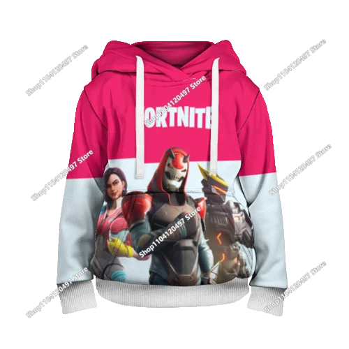 Game Fortnite Cosplay Hoodies Children's Adult Unisex Sweatshirt Pullover Hoodies Coat Casual Uniforms Halloween Outfits