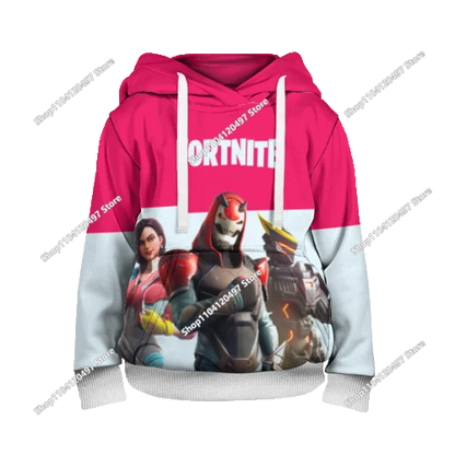 Game Fortnite Cosplay Hoodies Children's Adult Unisex Sweatshirt Pullover Hoodies Coat Casual Uniforms Halloween Outfits
