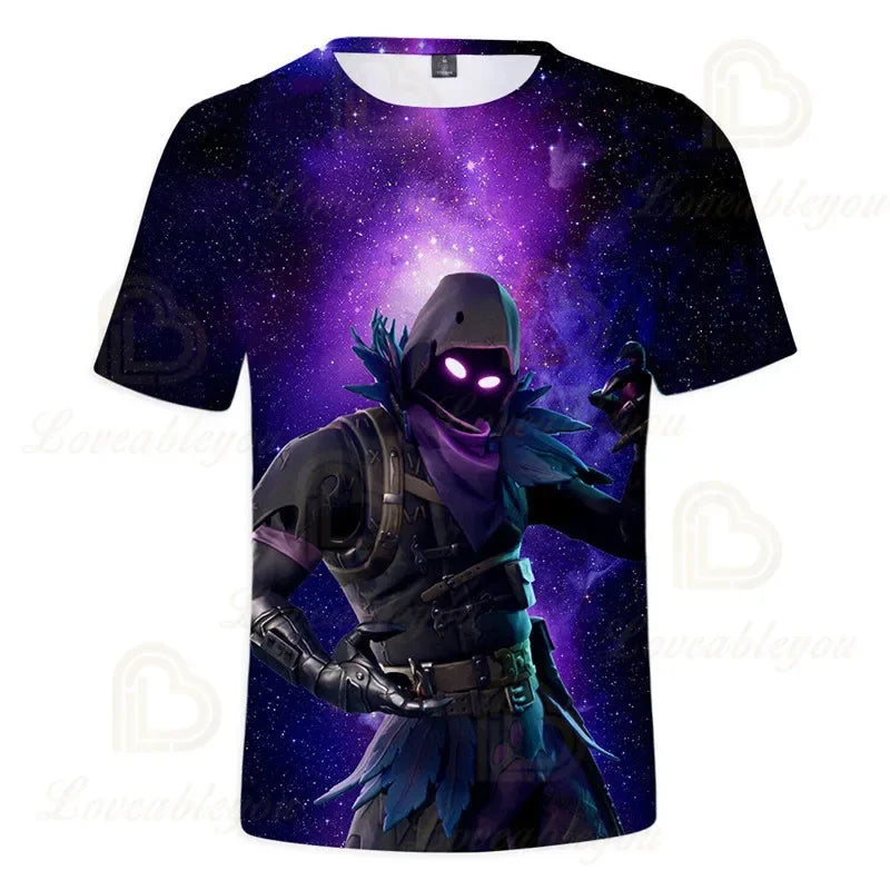 Fortnite Victory Royale Ninja Fashion 3D -T-paidat, kesäiset lyhythihaiset lastenvaatteet, sarjakuvapainatus, vauvanvaatteet, lasten T-paita