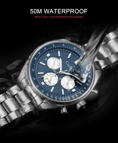 CADISEN 2024 New Men's Watches Quartz Business Watches Japan VD53 Men's Clock Top Brand Luxury Watch Men's Chronograph Watch