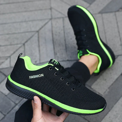 Men's Mesh Running Sneakers Athletic Gym Lightweight Men Casual Shoes 2025 Fashion Breathable Knit Walking Footwear Size 39-46