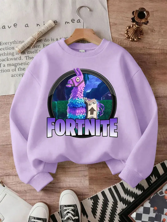 New Fortnite Kids Sweatshirts Cartoon Game Character Printed Hoodie Autumn Casual Children Tops Winter Baby Boys Clothing