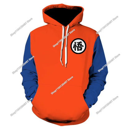Dragon Ball Hoodie for Boys and Girls, New Autumn and Winter Style Creative Loose and Versatile Hooded Sweatshirt