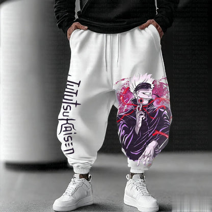 Jujutsu Kaisen Men Jogging Pants Loose Casual Sweatpants Japanese Anime Print Streetwear Graphic Hip Hop Trousers Y2K Clothes