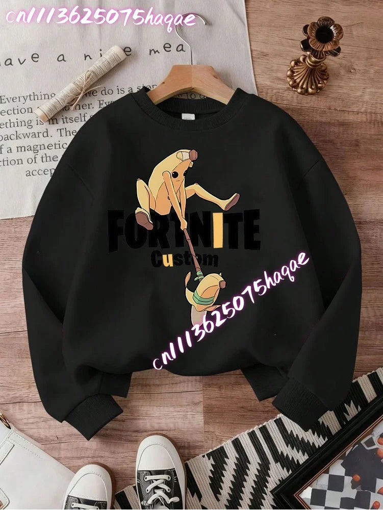 2026 Fortnite Kids Hooded Coats Anime Fortress Night Sweatshirts Game Spring Autumn Hoodies Sportswear Children’s Clothes Gift