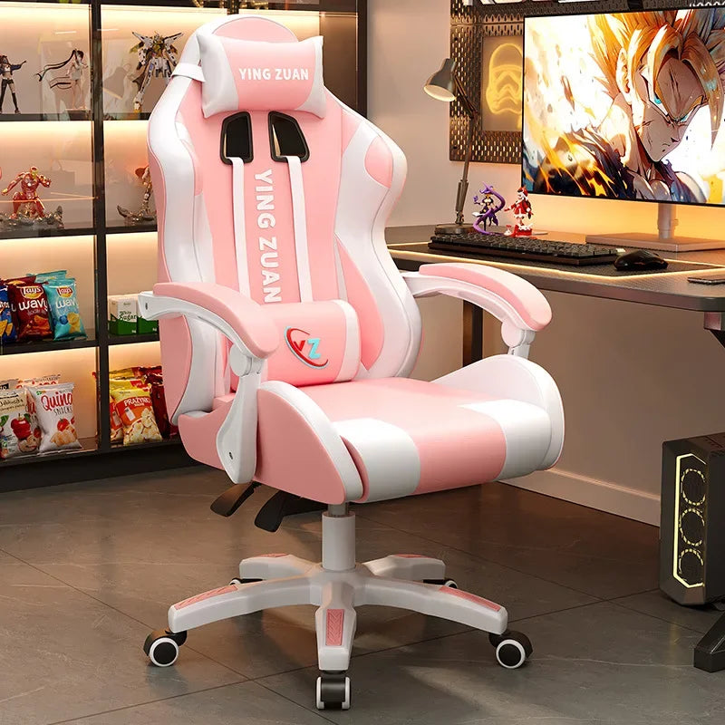 AOLIVIYA Ergonomic Gaming Chair with Footrest, Reclining Computer Chair, 3D Adjustable Armrests, Lumbar Support Seat for Home Office