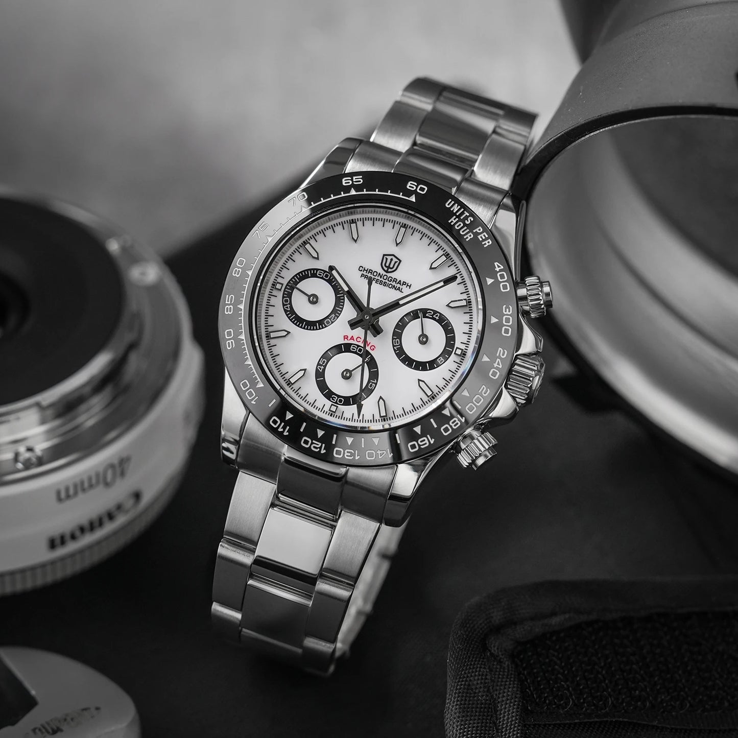 Watchdives WD16500 V2 Men Watch VK63 Quartz Movement Chronograph Wristwatch Stainless Steel Sapphire Crystal Luminous Watches