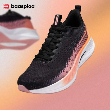 Baasploa Women’s Professional Running Shoes Outdoor Carbon Plate Non-Slip Sports Shoes Female Casual Breathable Jogging Sneakers