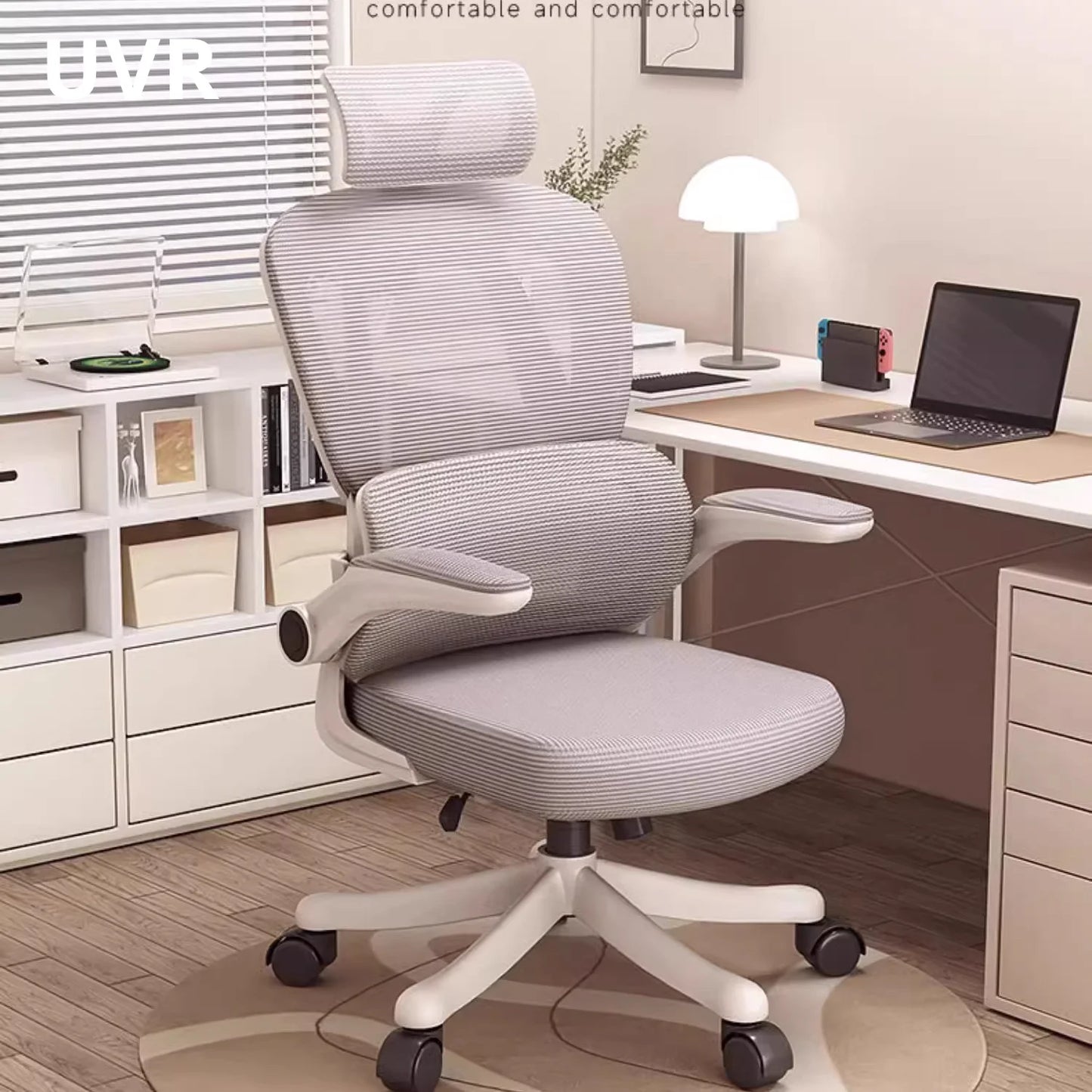 UVR Computer Chair Home Office Chair Bedroom Backrest Chair Book Desk Chair Student Learning Sedentary Ergonomic Chair