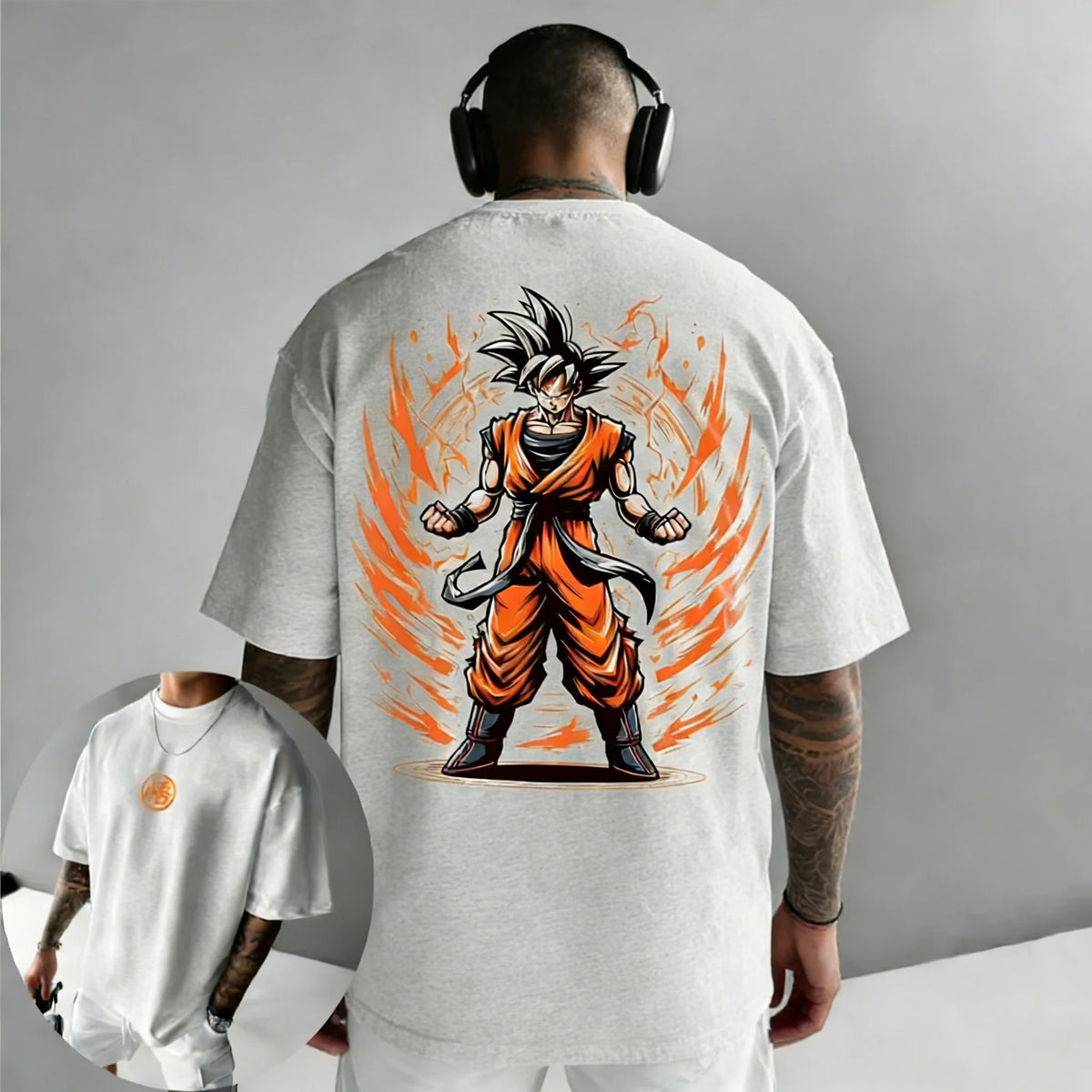 Dragon Ball -anime: Goku-kuvioinen puuvillainen T-paita, Harajuku, miehille ja naisille, kesä, uusi, suuri, väljä, rento, lyhythihainen yläosa