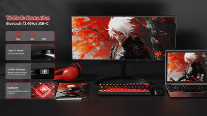 ATTACK SHARK x MAMBASNAKE X60 HE 8K Rapid Trigger Keyboard Magnetic Switch, Tri-Mode Connection, 0.01mm Rapid Trigger Accuracy