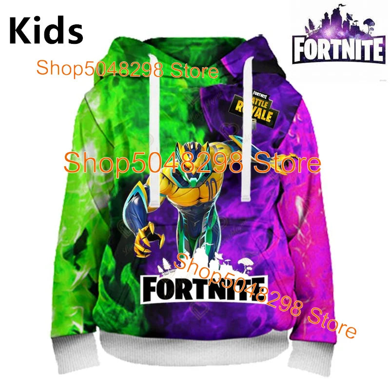 Hot Game Fortnite Hero Print Sweatshirt Boys Girls 3D Clothes Casual Kid Hoodies Children Adult Men Women Spring Autumn Pullover
