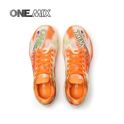 ONEMIX Nowe buty do biegania maratońskiego z podeszwą z nylonu i włókna węglowego – amortyzujące, profesjonalne, zapewniające stabilne wsparcie, ultralekkie, z doskonałym odbiciem