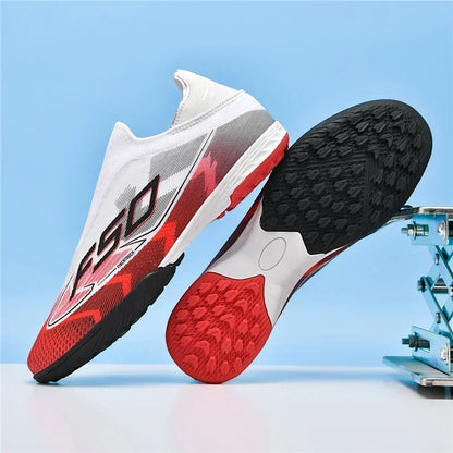 Nouvelles chaussures de football pour hommes, chaussures de futsal antidérapantes pour matchs en extérieur, chaussures de soccer ultralégères, chaussures de sport de haute qualité, chaussures à cheville haute et respira
