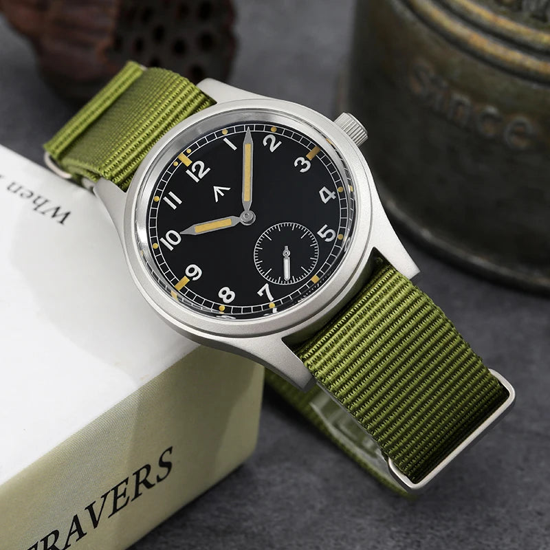 Militado V2 Version Military D12 Watch 36mm AR Sapphire Quartz Movement Watches Waterproof Sub-second Stainless Steel Wristwatch