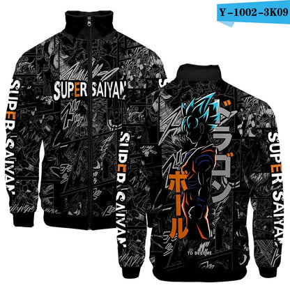Dragon Ball 3D Print Zipper Hoodie Cool Fashion Men/Women/Kids Long Sleeve Hoodies Sweatshirt Casual Cosplay Jacket Clothes, produit gaming premium Fraquane