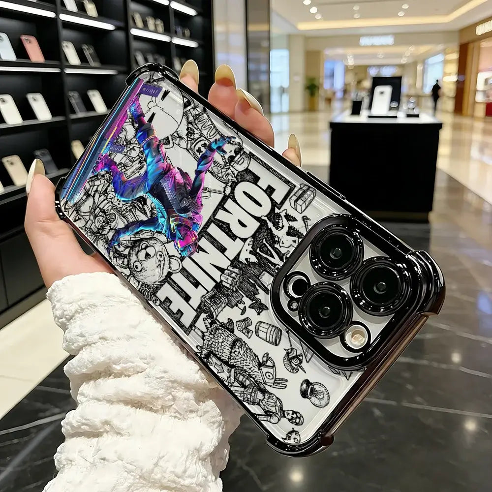 Popular Game FortniteS Plating Phone Case For Samsung S26 S25 S24 S23 S22 S21 S20 FE Note20 Edge Plus Ultra 4G 5G Anti Fall