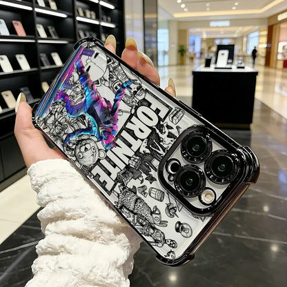 Popular Game FortniteS Plating Phone Case For Samsung S26 S25 S24 S23 S22 S21 S20 FE Note20 Edge Plus Ultra 4G 5G Anti Fall