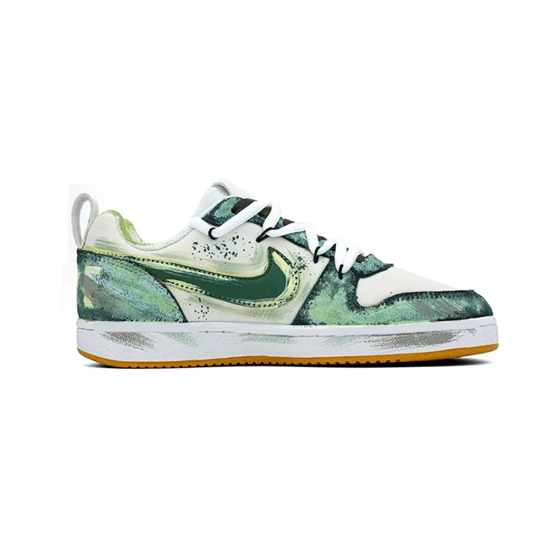 Prilagođene tenisice Nike Court Borough PRM "Party Star" – prilagođene, dekonstruirane, grafički dizajnirane niske skejterske tenisice za muškarce