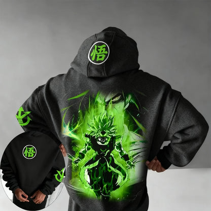 Dragon Ball Anime Broly Printed Hoodie Autumn/Winter New Men's and Women's Loose Casual Harajuku Large Size Parent Child Sweater