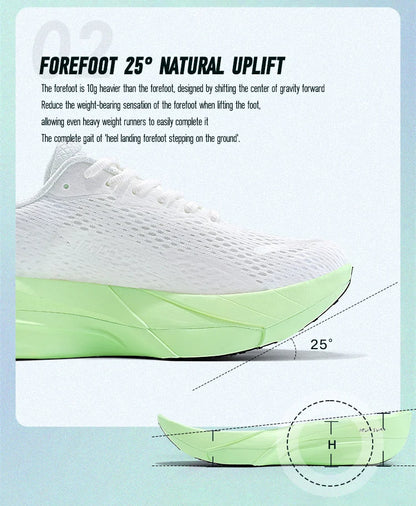 IRUNSVAN anglies pluošto sportiniai bateliai, bėgimo bateliai pradedantiesiems ir pažengusiems, kvėpuojantys ir patogūs, su storu padu, treniruočių bateliai, unisex, 130