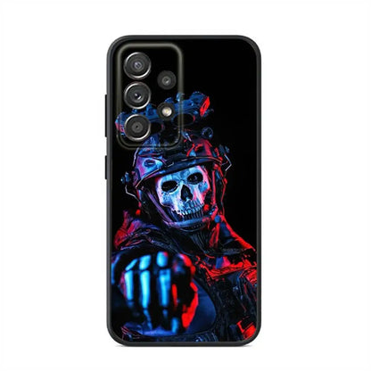 Black soft silicone case Phone Case For Samsung S24,21,22,23,30,Ultra,20,Plus,Note,10,9,COD Call Of Duty G-Ghost