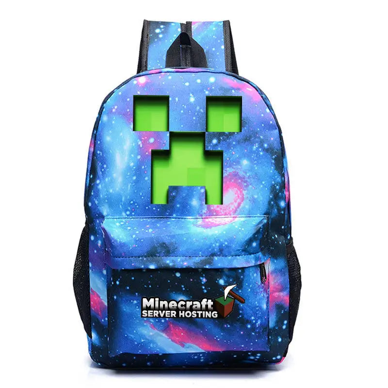 In Stock Minecraft Enderman Creeper Graphic Printed Backpack Large Capacity Lightweight Fashion Casual For Daily Travel Outdoor