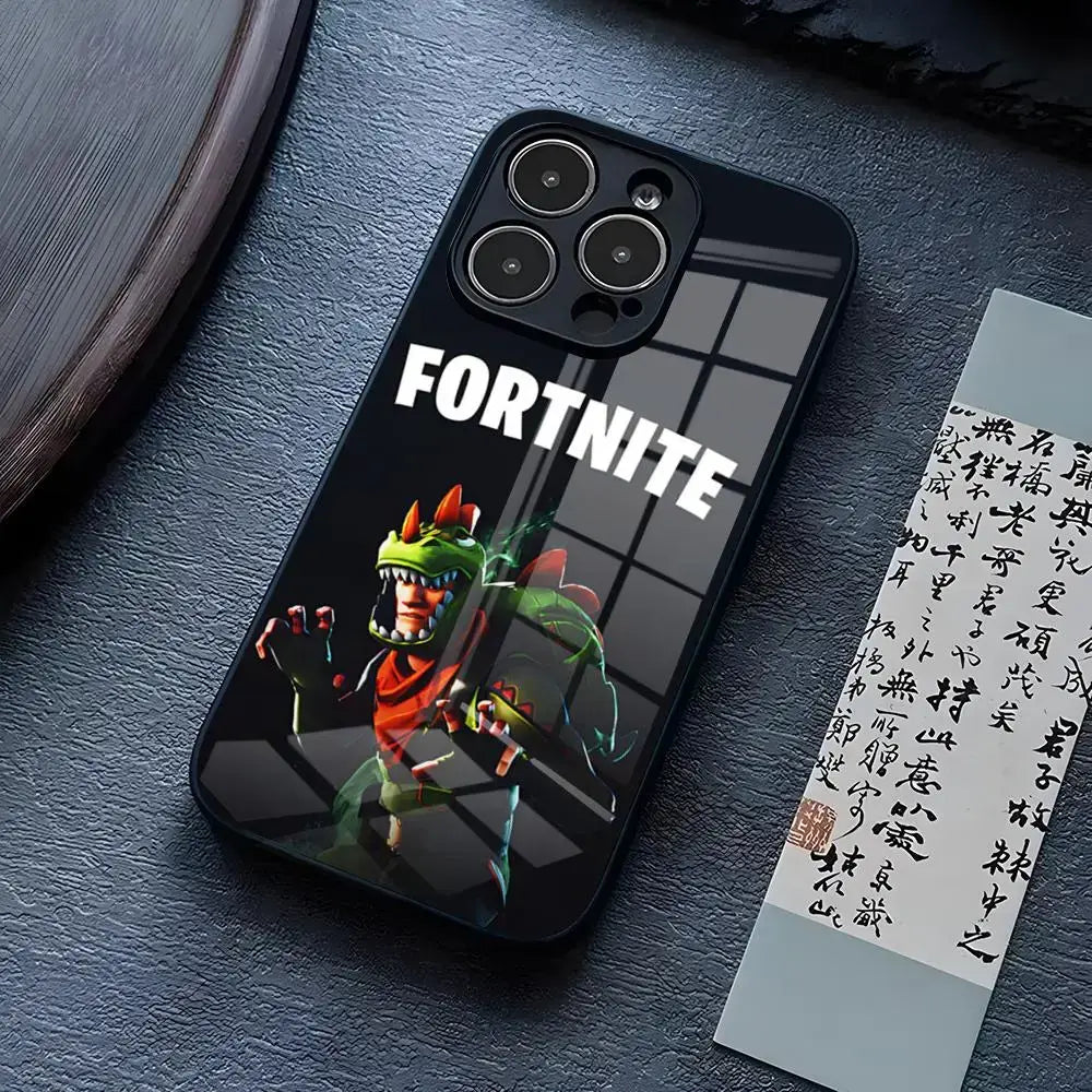 B-Battle-R-Royales-F-FortniteS Phone Case For iPhone 17 Pro Max, 15 Pro, 14, 12, 11, 13 Mini, X, XR, XS, 16 Plus, SE Glass Cover