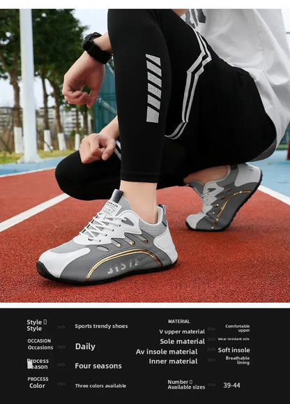 Fashionable Large Size Men's Sports Shoes Mesh Upper Breathable Comfortable Casual Sneakers Trendy Men's Footwear from China