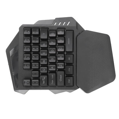 Mini Mechanical Keyboard One Handed Gaming Keyboard 2.4G Wireless RGB Lighting ABS 35 Keys Gaming Keyboard for Computer