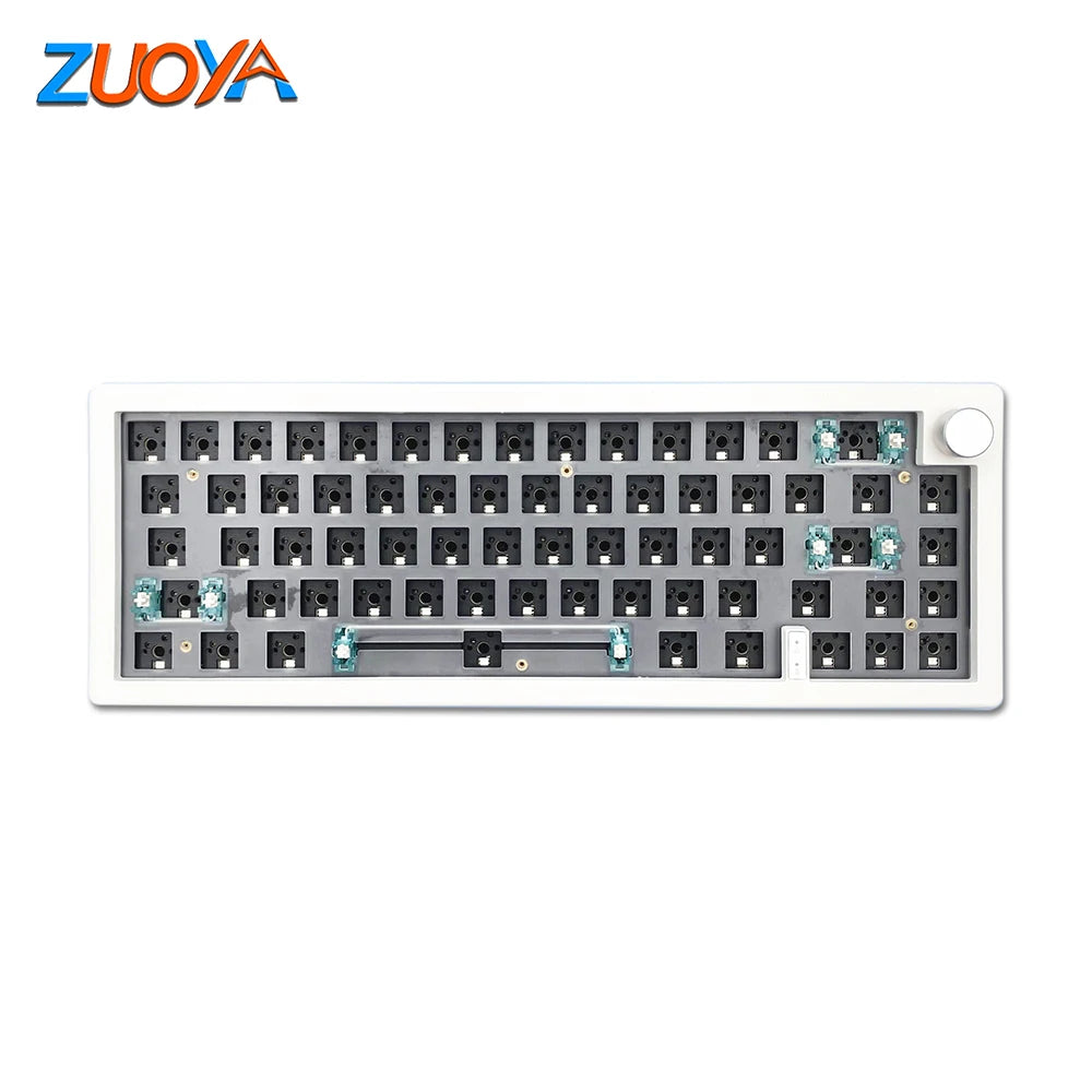 Kit tastiera meccanica personalizzata ZUOYA GMK67 hot-swappable Bluetooth 2.4G wireless con retroilluminazione RGB, struttura gasket, tastiera 3 modalità