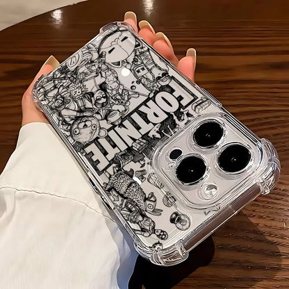 Fortnite Gaming-Handyhülle für Samsung Galaxy S26 S25 S24 S23 S22 S21 S20 Edge FE Ultra Plus 4G 5G – stoßfeste transparente TPU-Schutzhülle