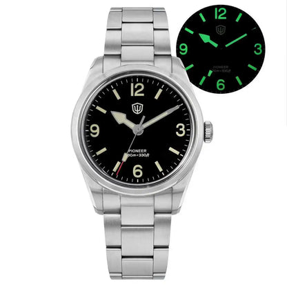 Watchdives WD1960S V2 36Mm Vintage Cream Man Watches VH31 Sweep Seconds Quartz Watch Bubble K1 Sapphire Luminous Stainless Steel