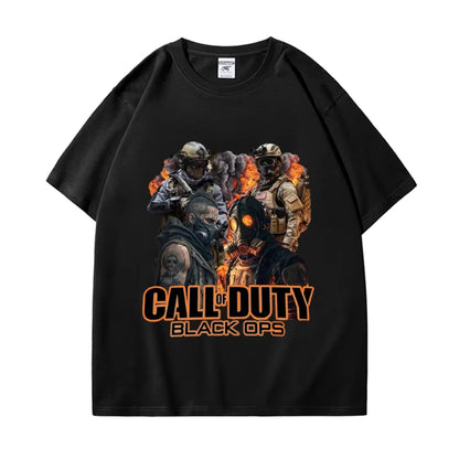 Call of Duty Ghost MW2 T-Shirt Men's Women Clothing O-neck Short Sleeve Top Trendy Streetwear Casual Cotton Summer Oversized Tee