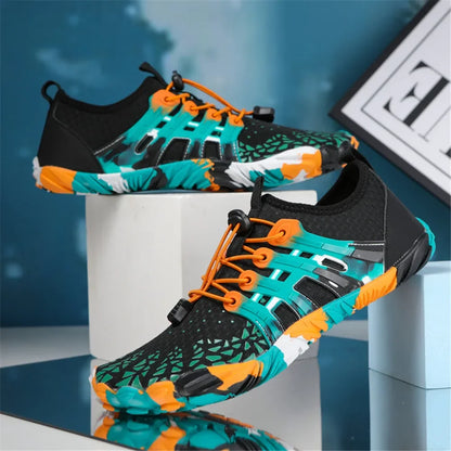 Men's and women's water shoes, upstream wading swimming barefoot five-finger aqua shoes, colorful beach seaside light unisex sneakers new