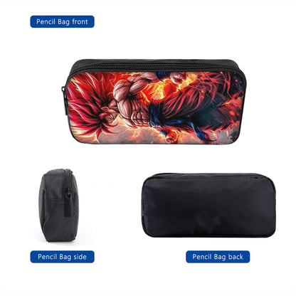 Dragon Ball 3Pcs/Set Backpacks Goku Vegeta Cartoon Print Lunch Bag Pencil Bags Student Casual School Bags Return To School Gift