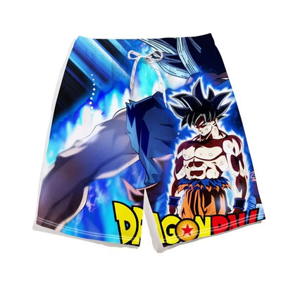 2026 Trendy Dragon Ball Printed Children's Shorts, Children's Shorts Boys' Beach Shorts Summer Quick Drying Cartoon Swim Trunks
