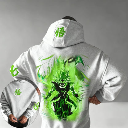 Dragon Ball Anime Broly Printed Hoodie Autumn/Winter New Men's and Women's Loose Casual Harajuku Large Size Parent Child Sweater