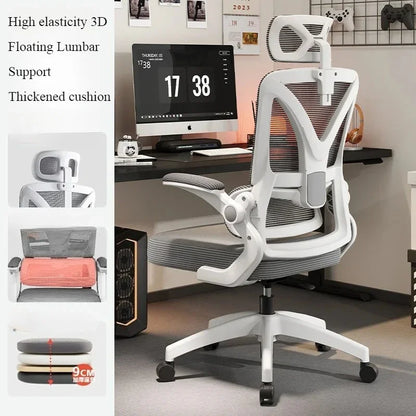 Ergonomic Gaming Chair with 3D Lumbar Support, Breathable Mesh Office Chair, Racing Style High-Density Sponge Seat, Adjustable Swivel Computer Desk Chair