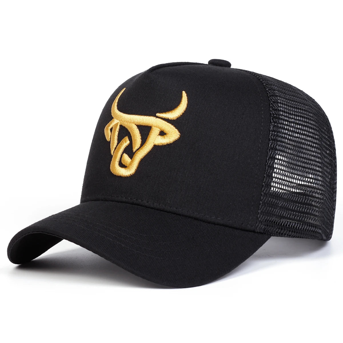 Cappellini da baseball unisex con ricamo a testa di bue, regolabili, casual, cappellini da esterno per la protezione solare in primavera e in estate