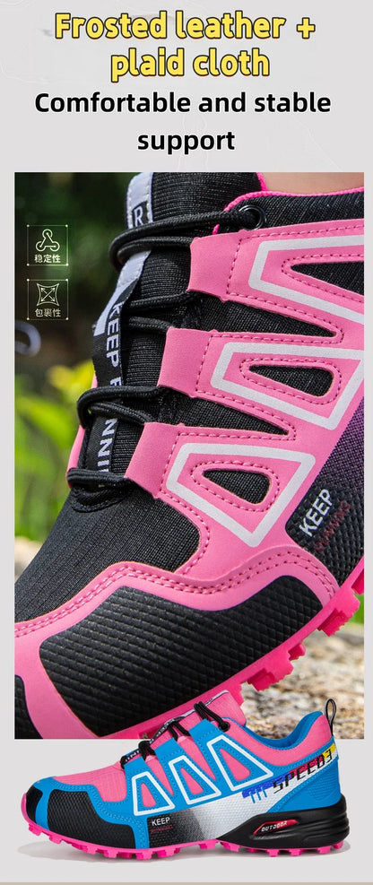Hiking Shoes Women's Outdoor Hiking Sports Shoes, Non-Slip Hunting Tactical Shoes, Breathable Lace-Up Climbing Shoes, Cycling